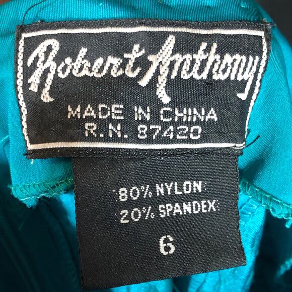 Vintage 90s Teal Sequin Mini Dress Concert Party Cocktail Sleeveless Mermaid - Picture 10 of 13